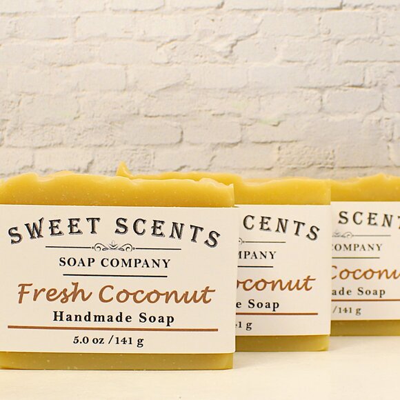 Fresh Coconut Handmade Soap (3 Bars) - Picture 1 of 1